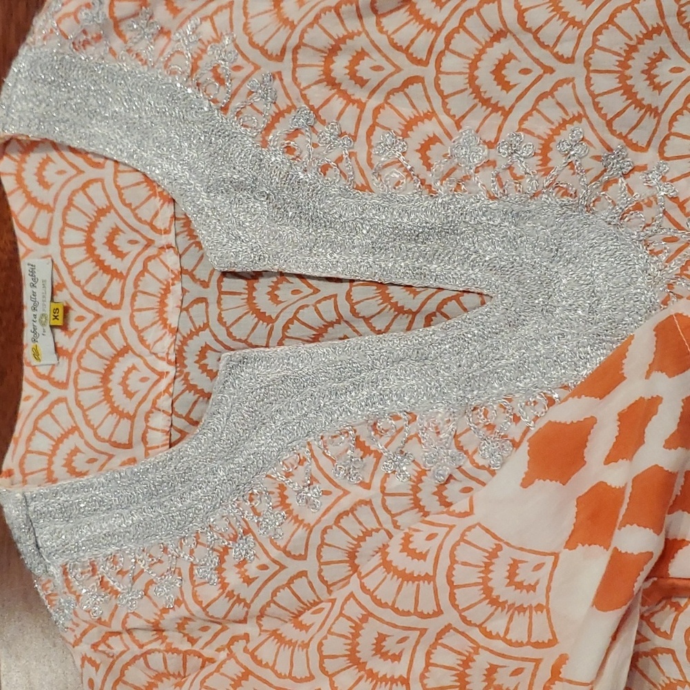 Roberta Roller Rabbit Embroidered Patterned Cotto… - image 3